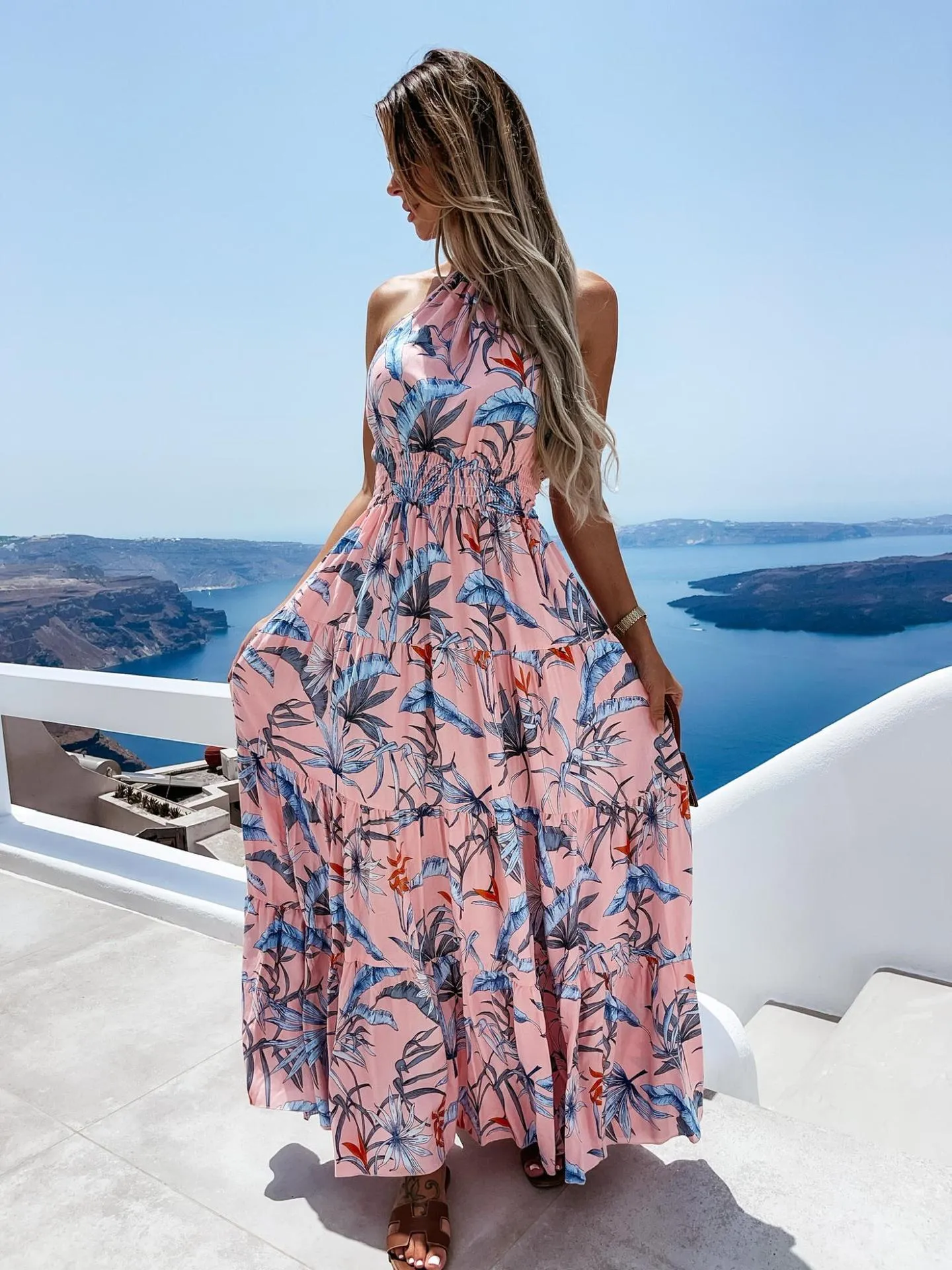 Backless Boho Dresses For Women Off Shoulder Holiday Dress