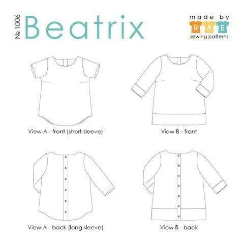 Beatrix Top - Sizes XXS to XXL - Made by Rae