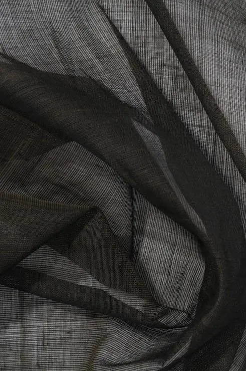 Black Olive Cotton Voile Fabric