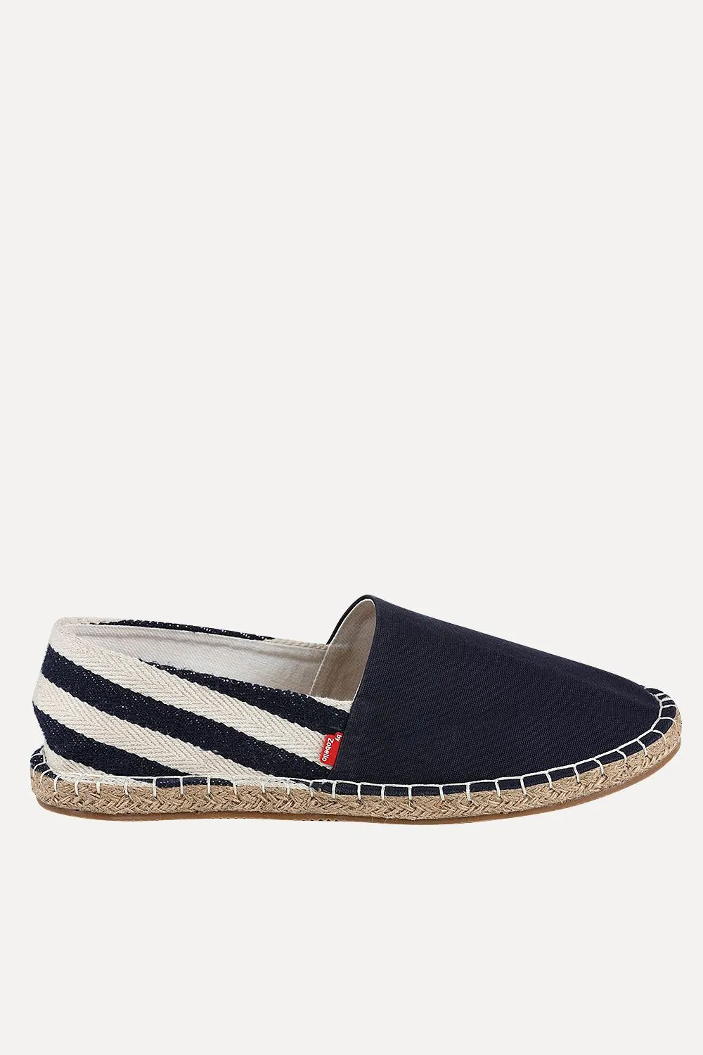 Blue Espadrilles with Nautical Striped Heel