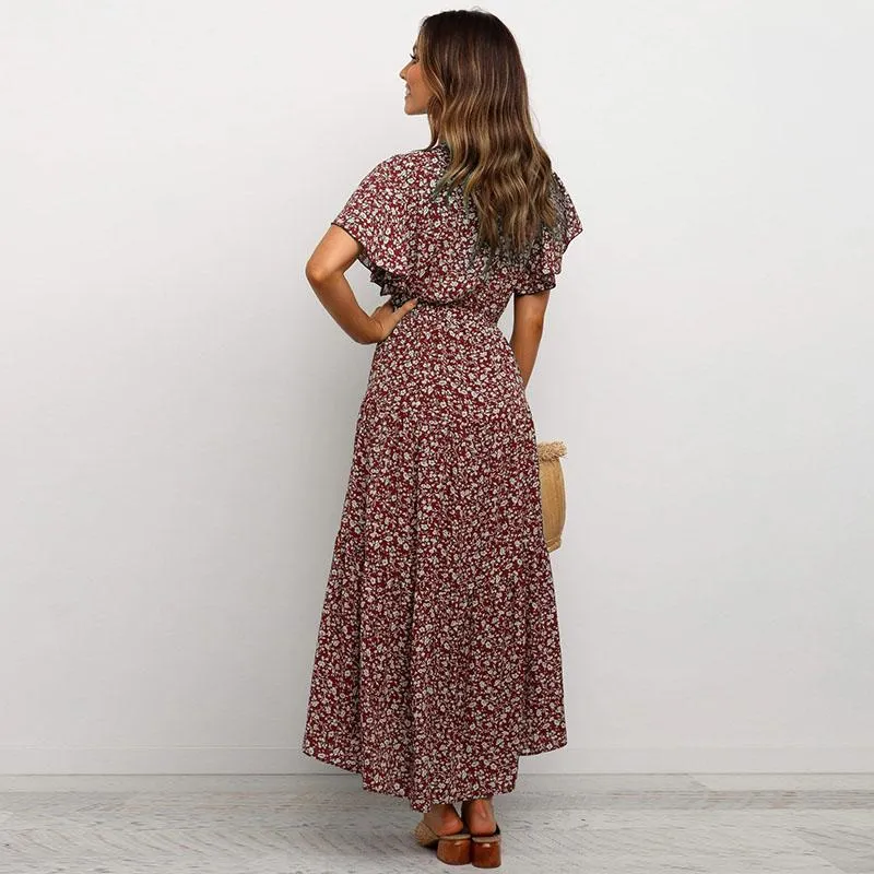 Boho Floral Loose Long Dress