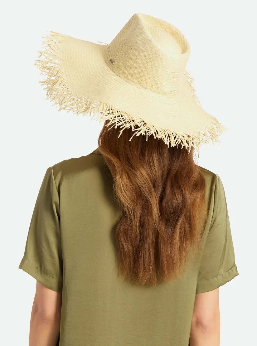 Brixton Jo Straw Frayed  - Natural