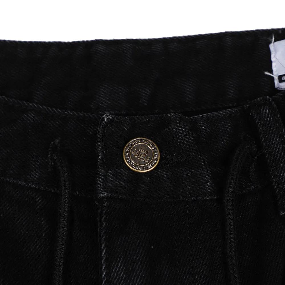 CARPENTER LOOSEFIT DENIM PANTS BLACK