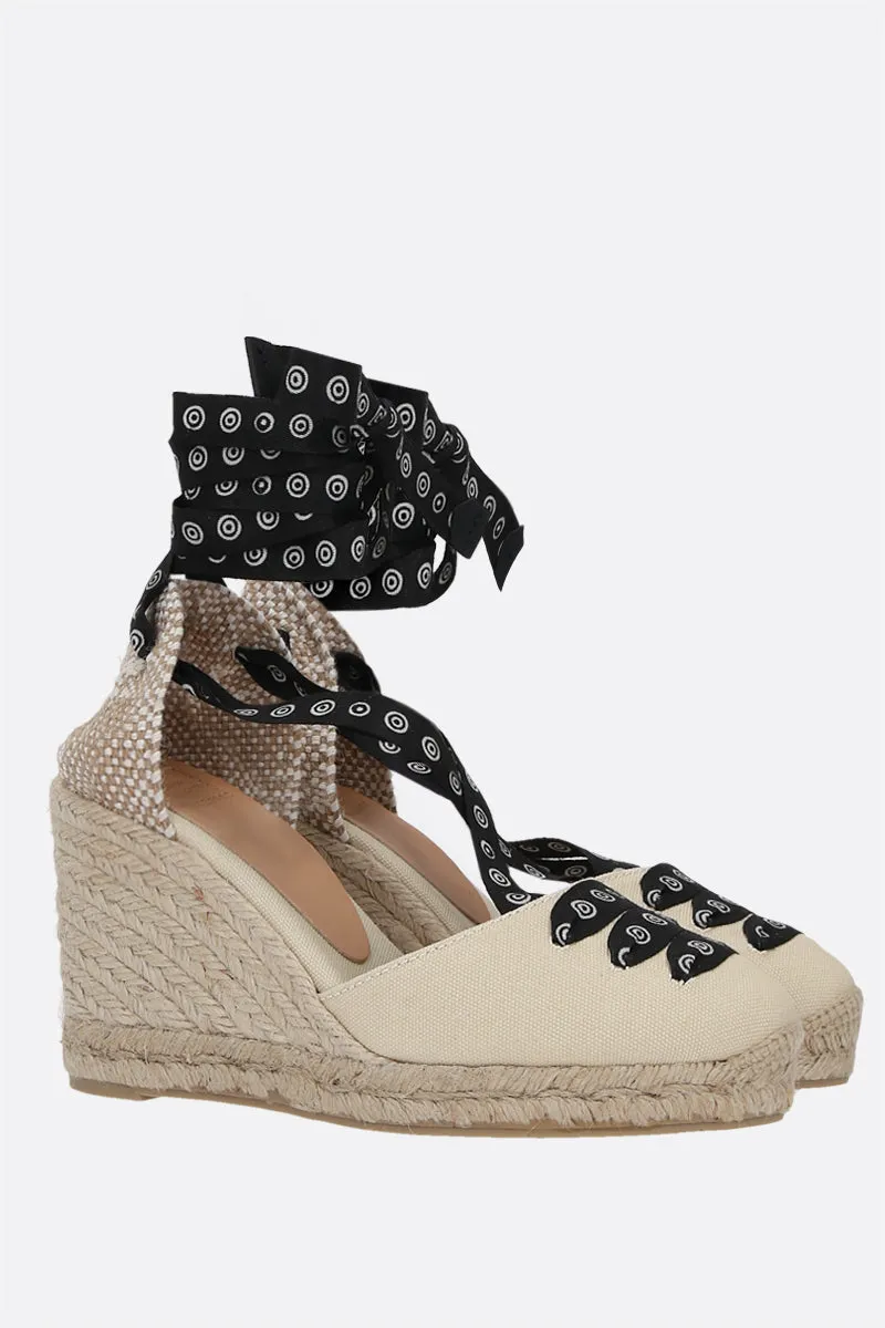 Coralia canvas wedge espadrilles