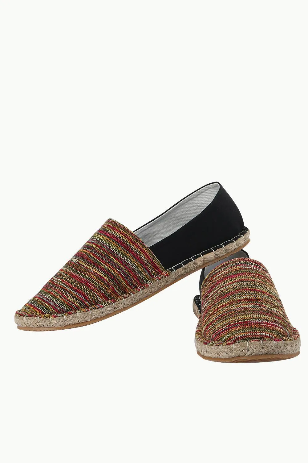 Dobby Red Detail Ikat Espadrilles