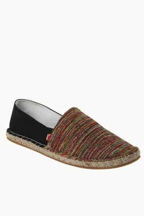 Dobby Red Detail Ikat Espadrilles