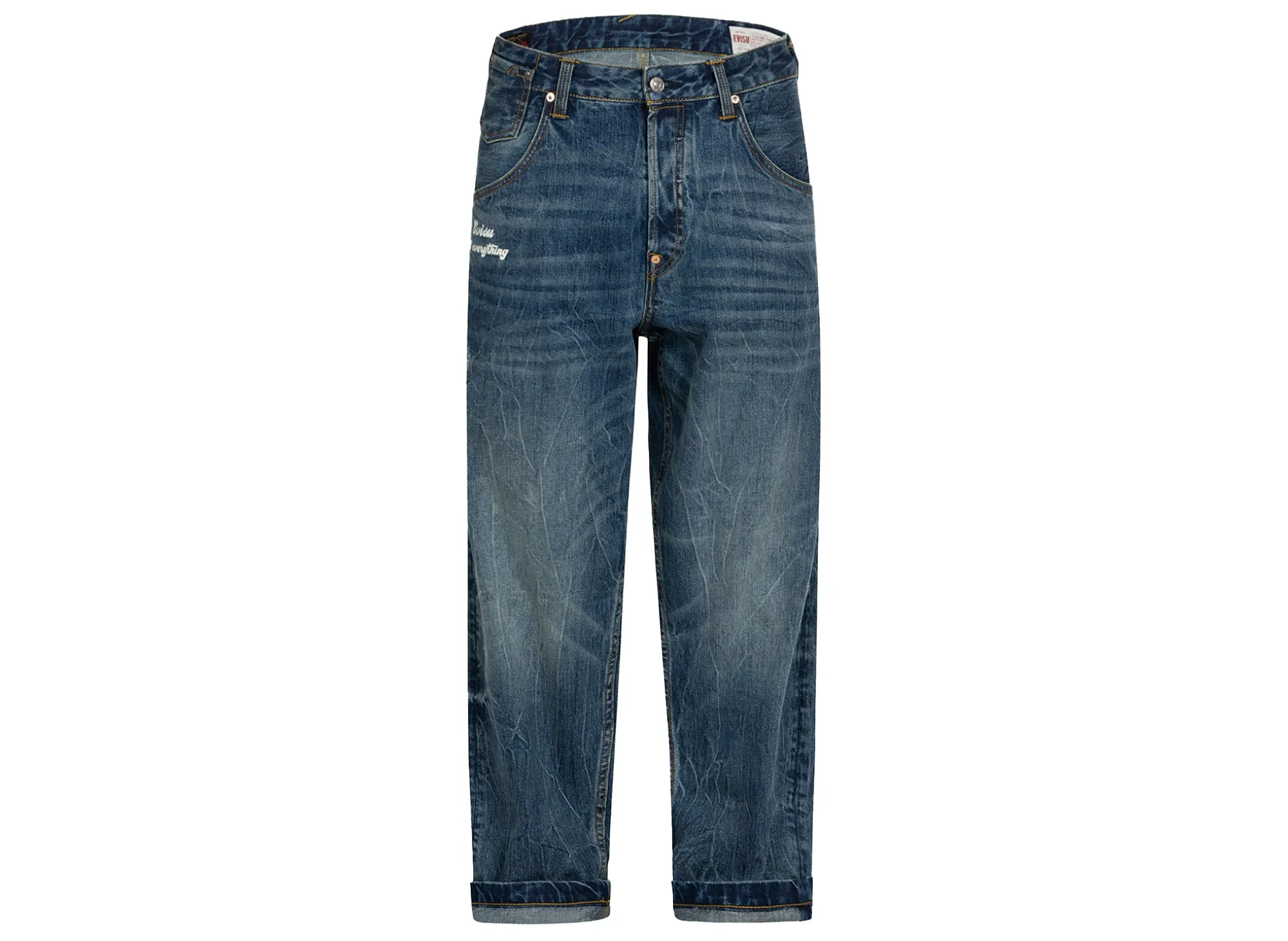 Evisu Seagull Printed and Embroidered Relax Fit Jeans