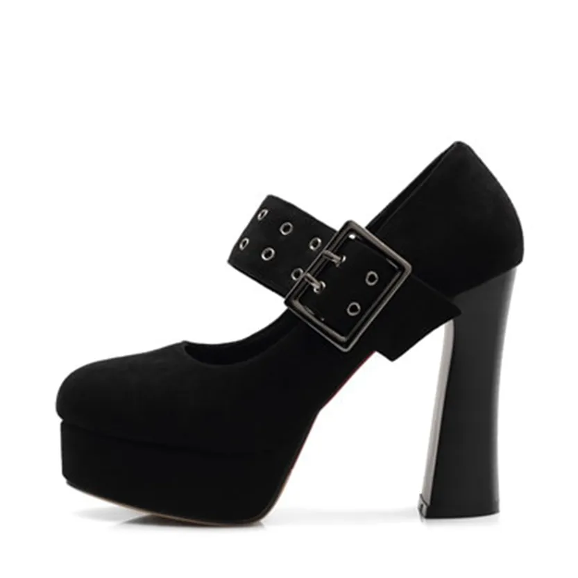 Funki Buys | Shoes | Women's Rivet Strap Platform Mary Janes