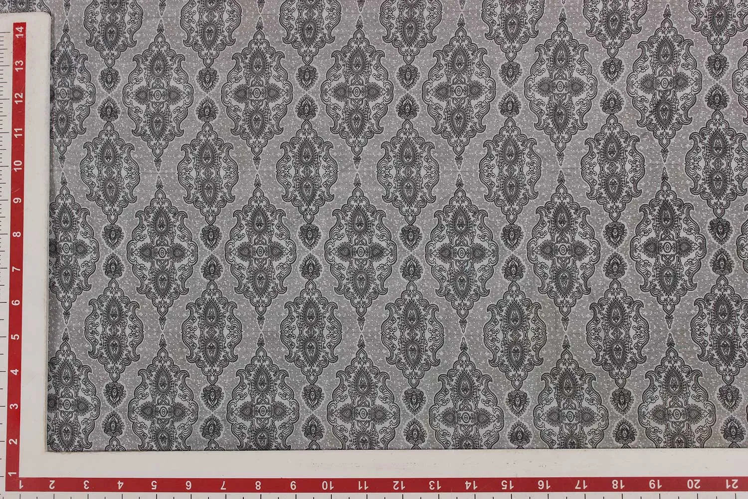 Gray Traditional Viscose Cotton Fabric