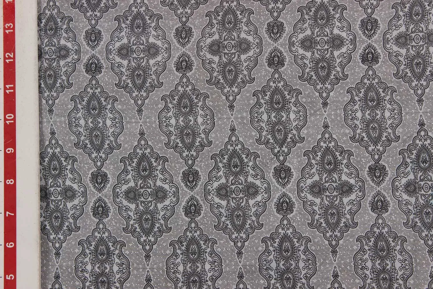 Gray Traditional Viscose Cotton Fabric