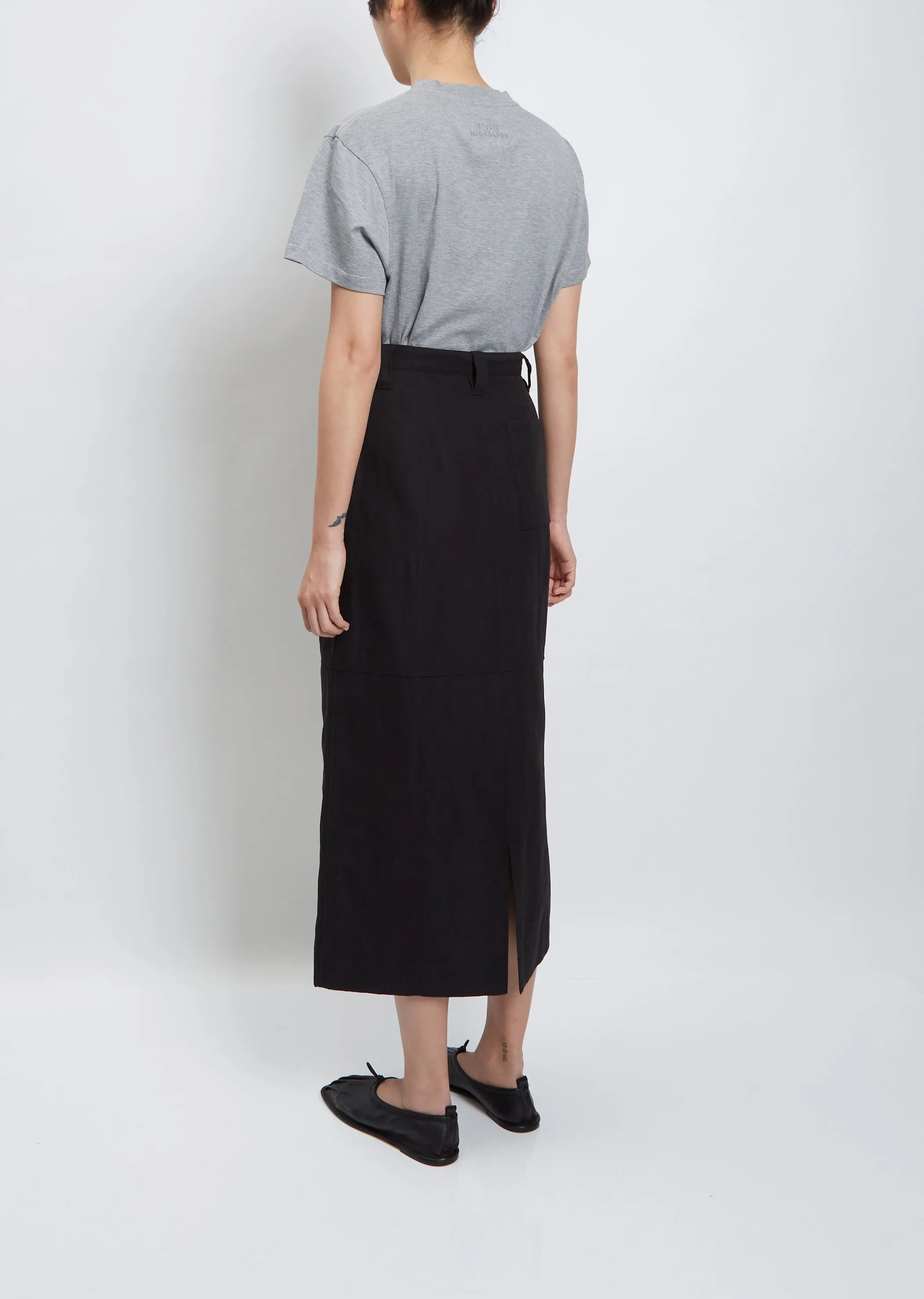 Hard Twist Finx Linen Chino Skirt