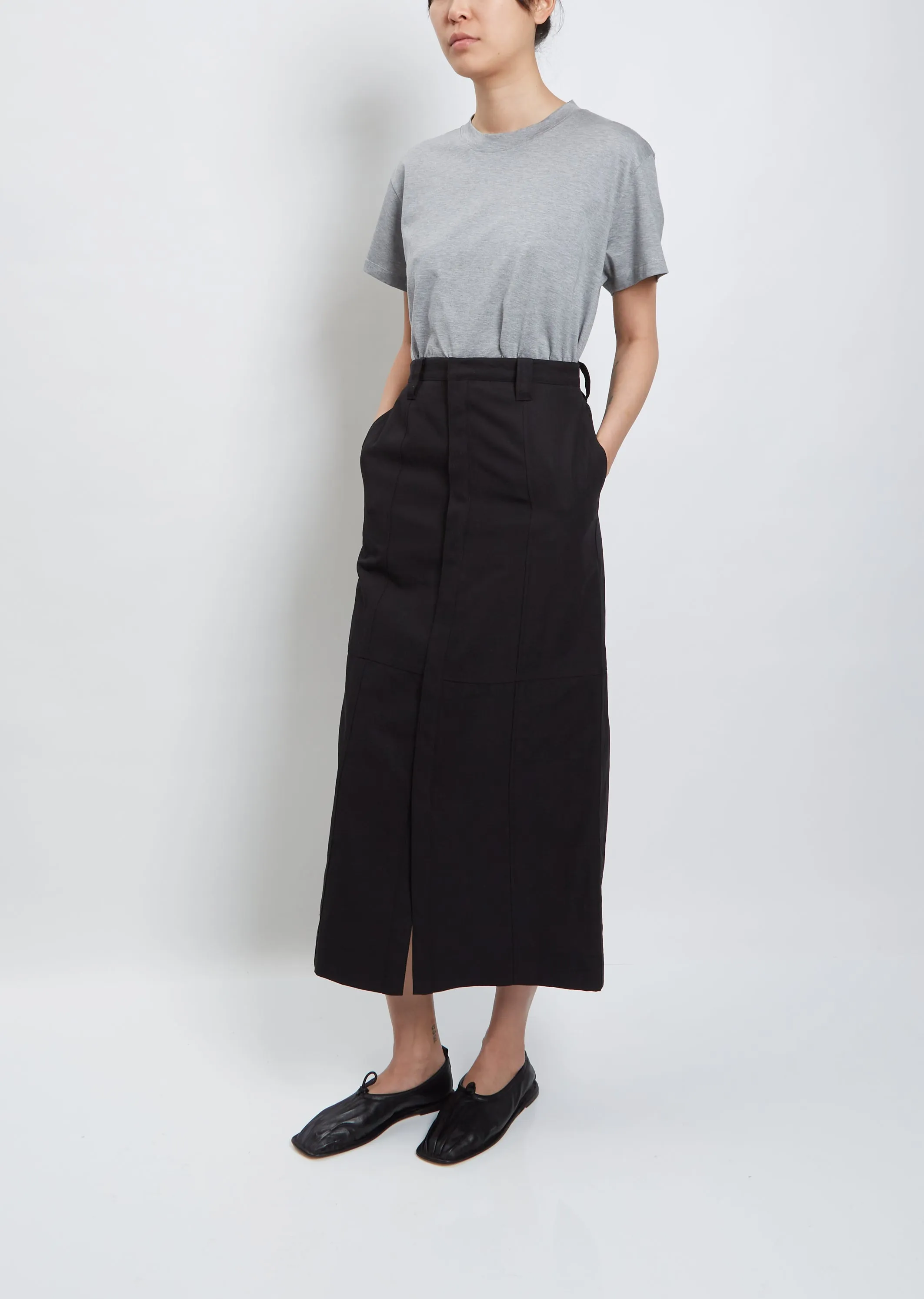 Hard Twist Finx Linen Chino Skirt