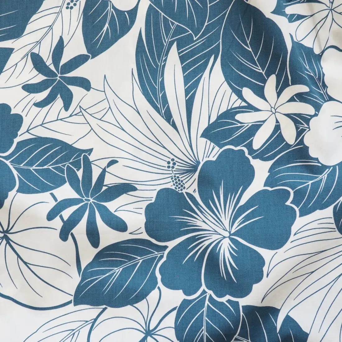 Haven Blue Hawaiian Cotton Fabric by the Yard