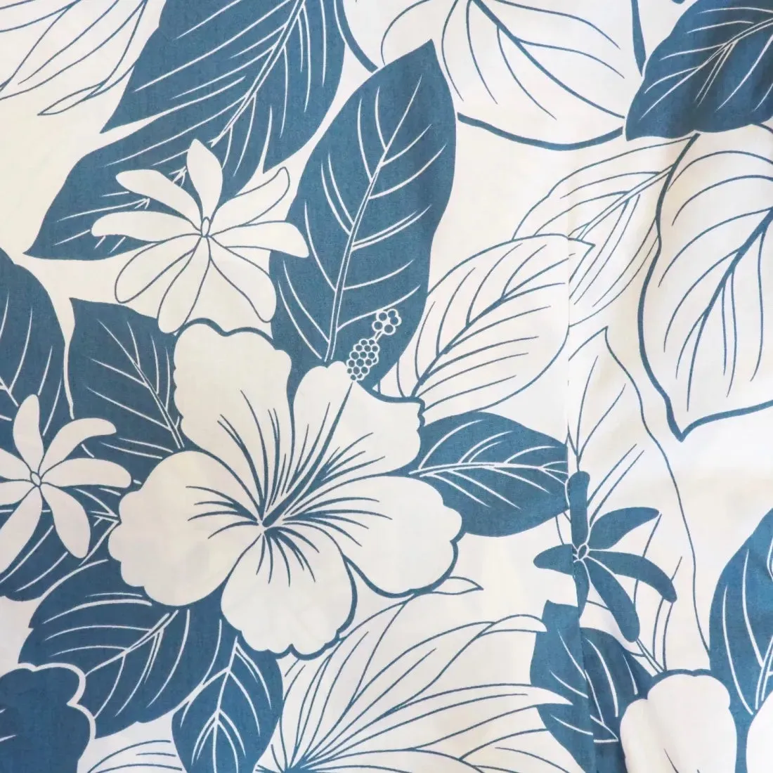 Haven Blue Hawaiian Cotton Fabric by the Yard