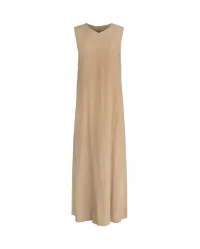 High V-Neck Maxi Linen Jumper