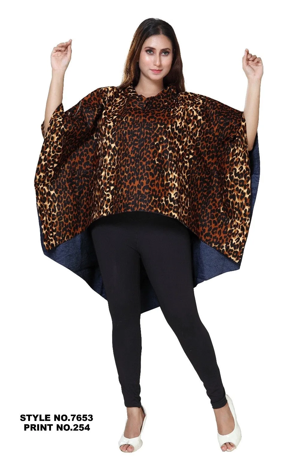 Kara Chic Hilo Poncho Top 7653-Leopard Print