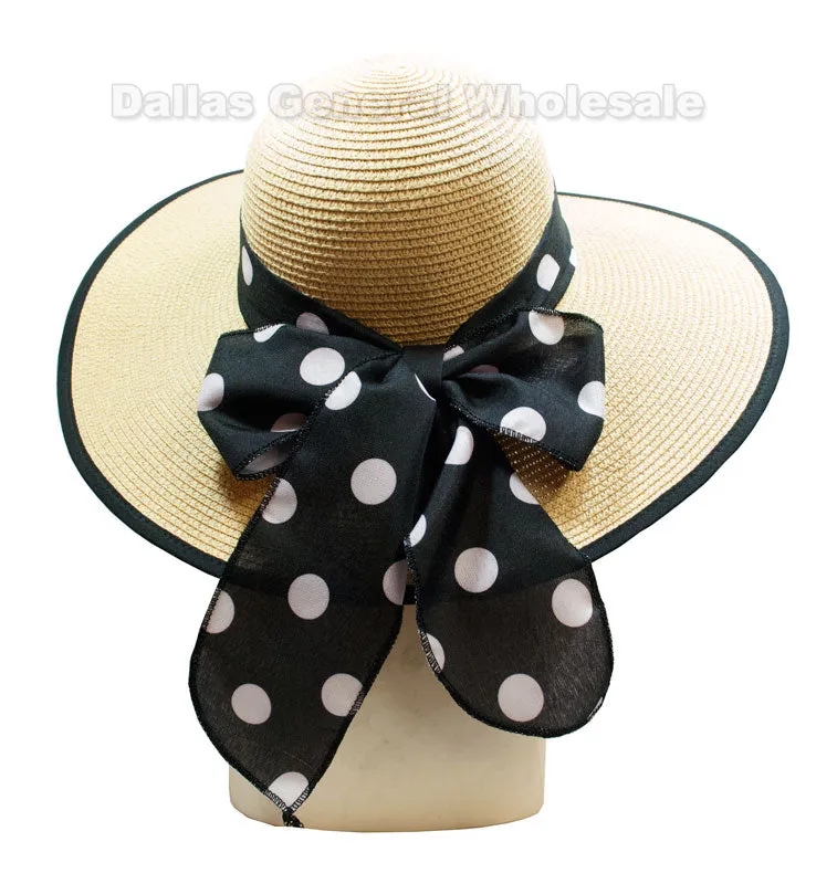 Ladies Summer Floppy Straw Hats Wholesale