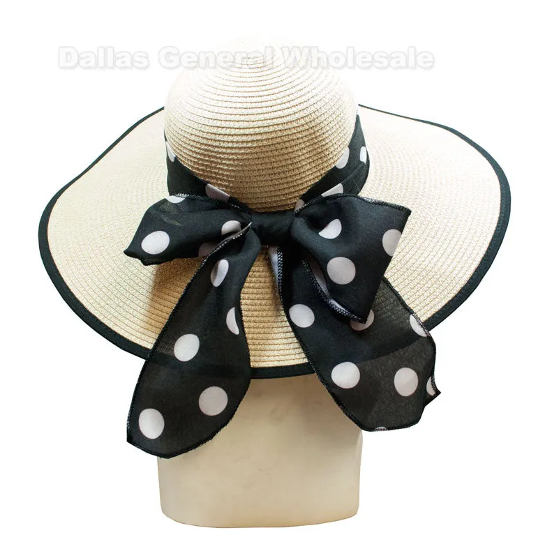 Ladies Summer Floppy Straw Hats Wholesale