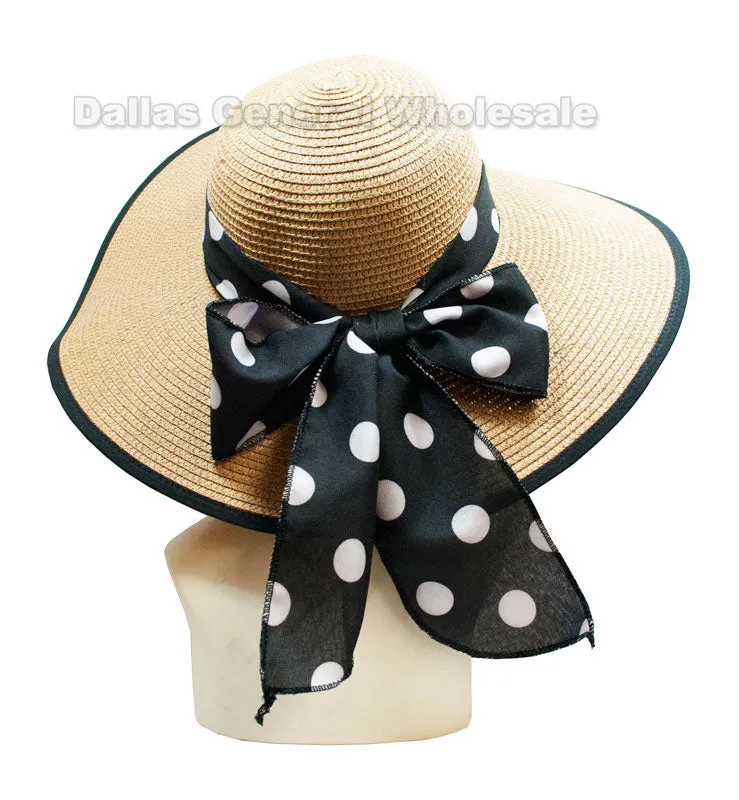 Ladies Summer Floppy Straw Hats Wholesale