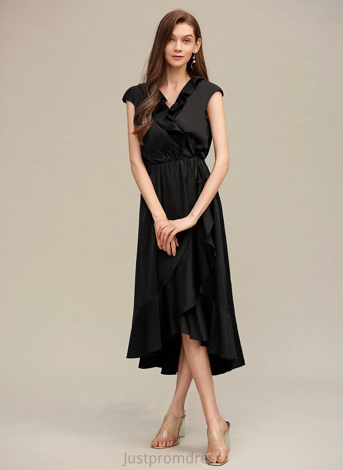 Lindsay V-Neck A-line Dresses Formal Dresses