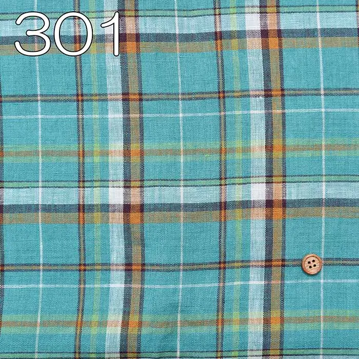 Linen 60/1 yarn-dyed fabric Check