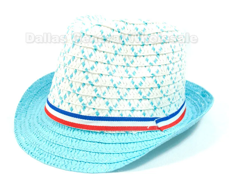 Little Kids Straw Dress Hats Wholesale