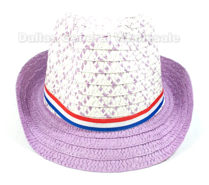 Little Kids Straw Dress Hats Wholesale