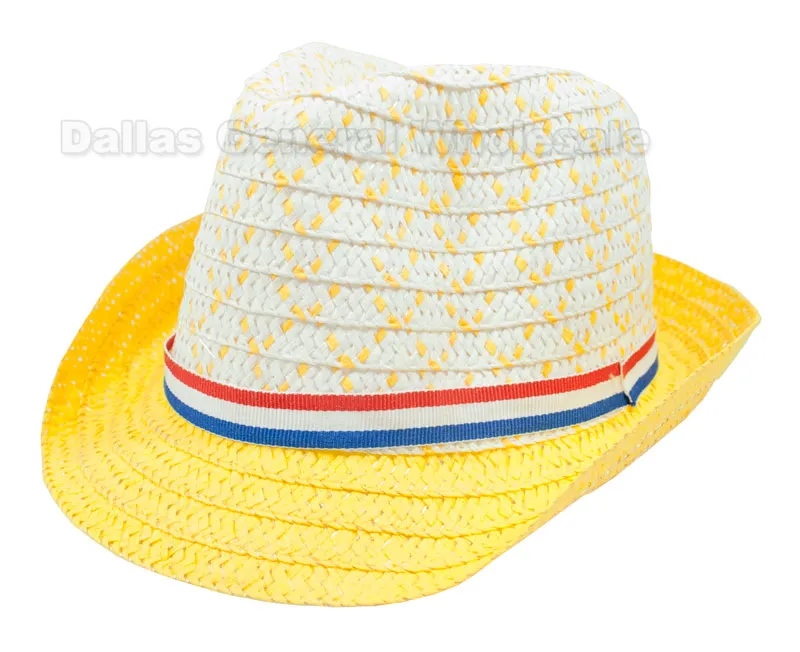 Little Kids Straw Dress Hats Wholesale