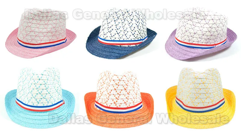 Little Kids Straw Dress Hats Wholesale