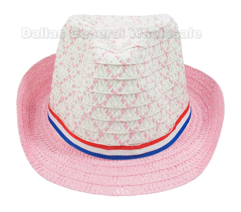 Little Kids Straw Dress Hats Wholesale