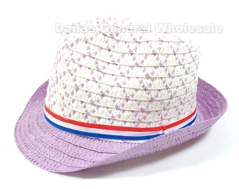 Little Kids Straw Dress Hats Wholesale