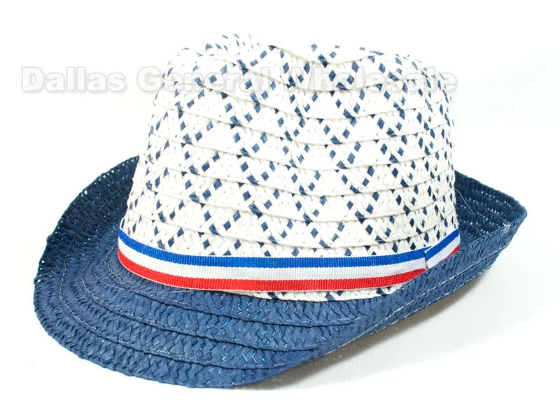 Little Kids Straw Dress Hats Wholesale