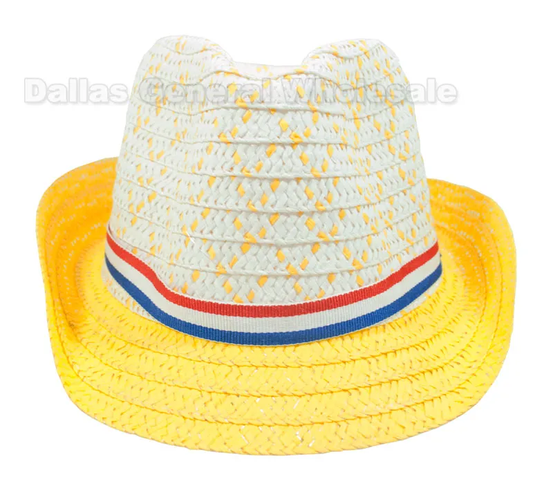 Little Kids Straw Dress Hats Wholesale