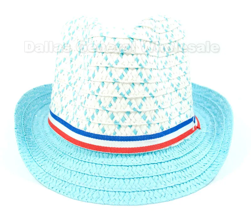 Little Kids Straw Dress Hats Wholesale