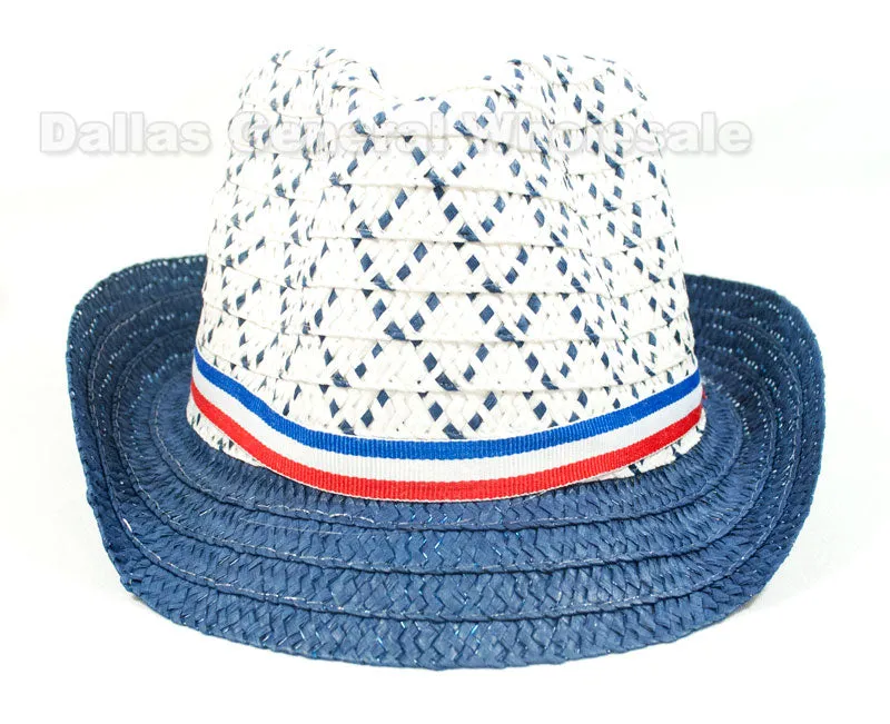 Little Kids Straw Dress Hats Wholesale