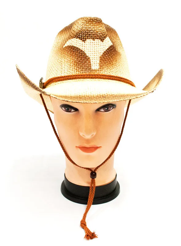 Long Horn Straw Cowboy Hats Wholesale