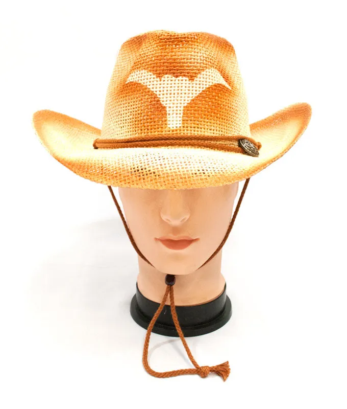 Long Horn Straw Cowboy Hats Wholesale