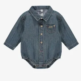 Long-Sleeved Denim Shirt