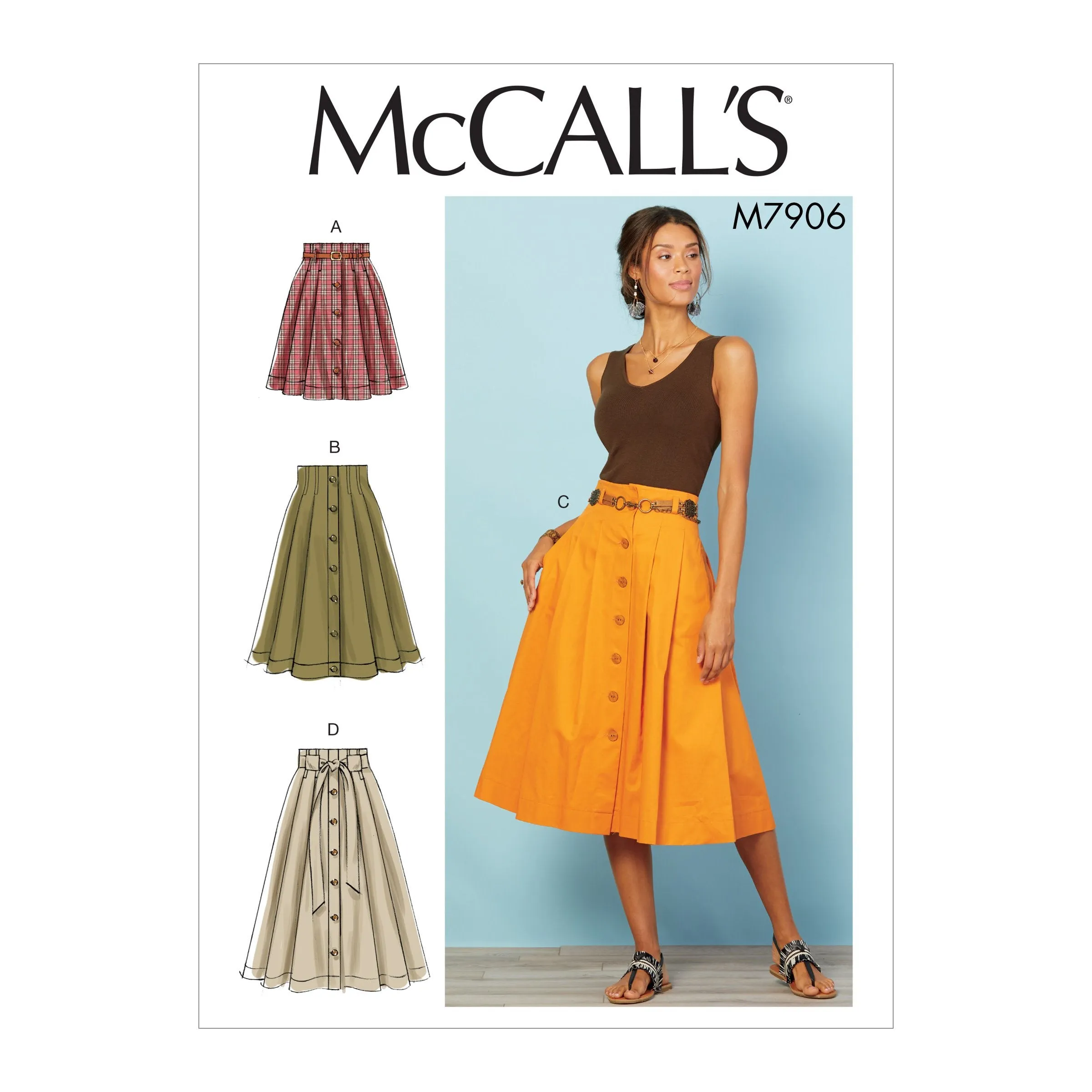 M7906 Misses' Skirts Sewing Pattern