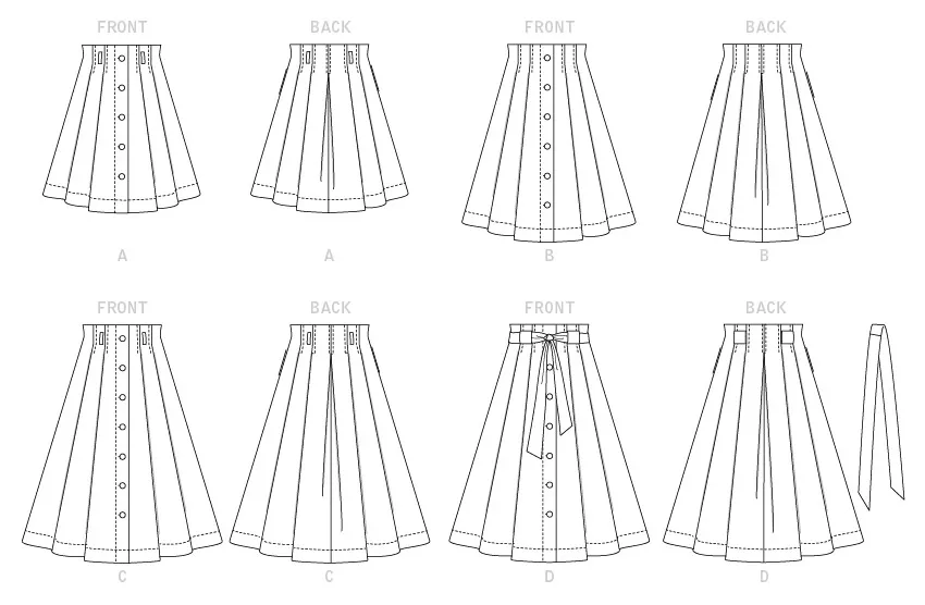 M7906 Misses' Skirts Sewing Pattern