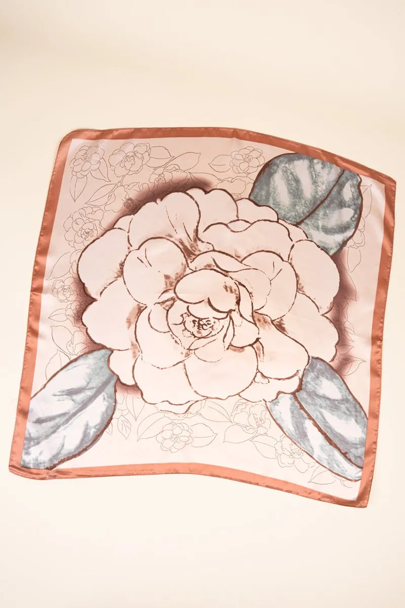 Magnolia's In Bloom Mint Polyester Scarf