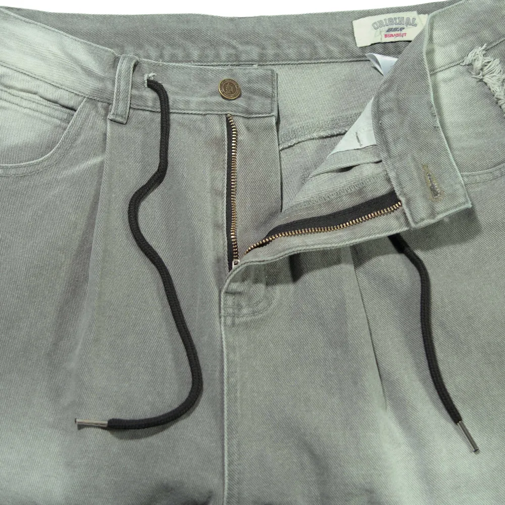 MID90 SIDE LINE LOOSEFIT DENIM PANTS VINTAGE GRAY