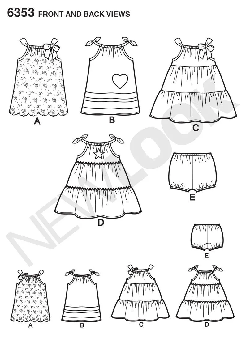 NL6353 Babies' Dresses and Panties | Easy