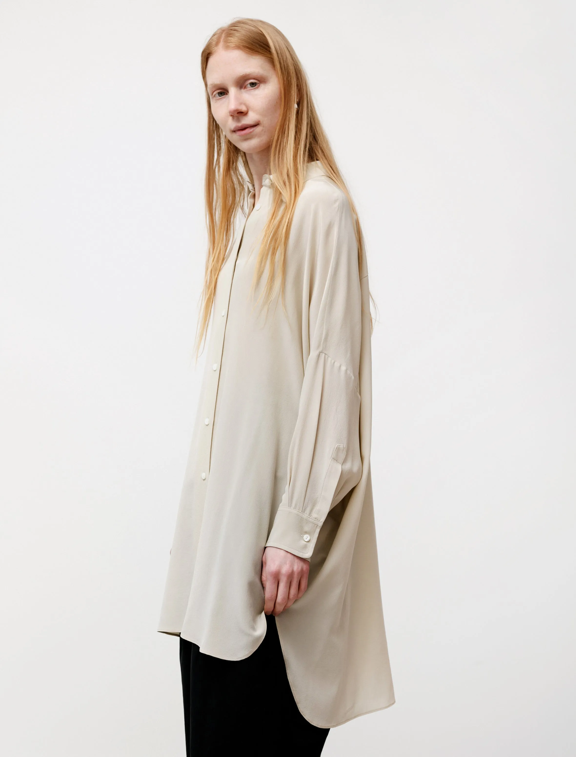 Oversized Silk Shirt Chino