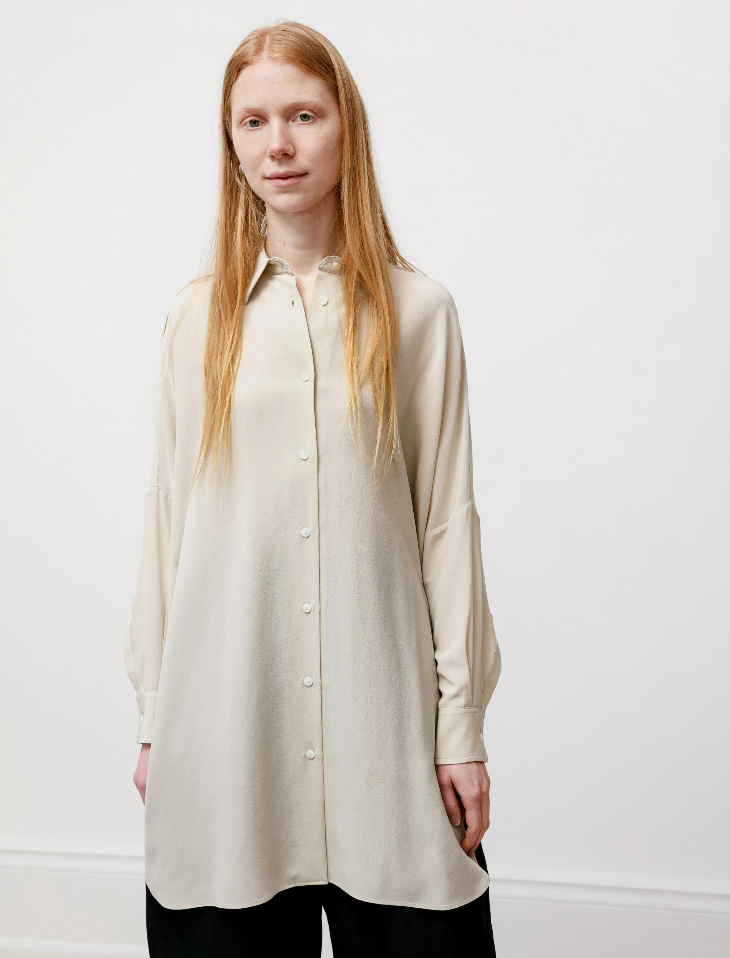 Oversized Silk Shirt Chino