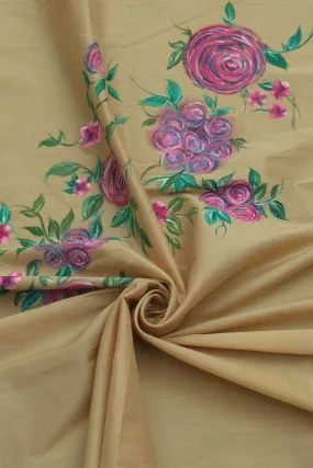 Pastel Cotton Silk Blouse Fabric: Hand Painted - 1 Mtr