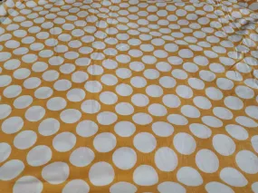 Polka Circles yellow cotton cambric 44 inches width Fabric per meter