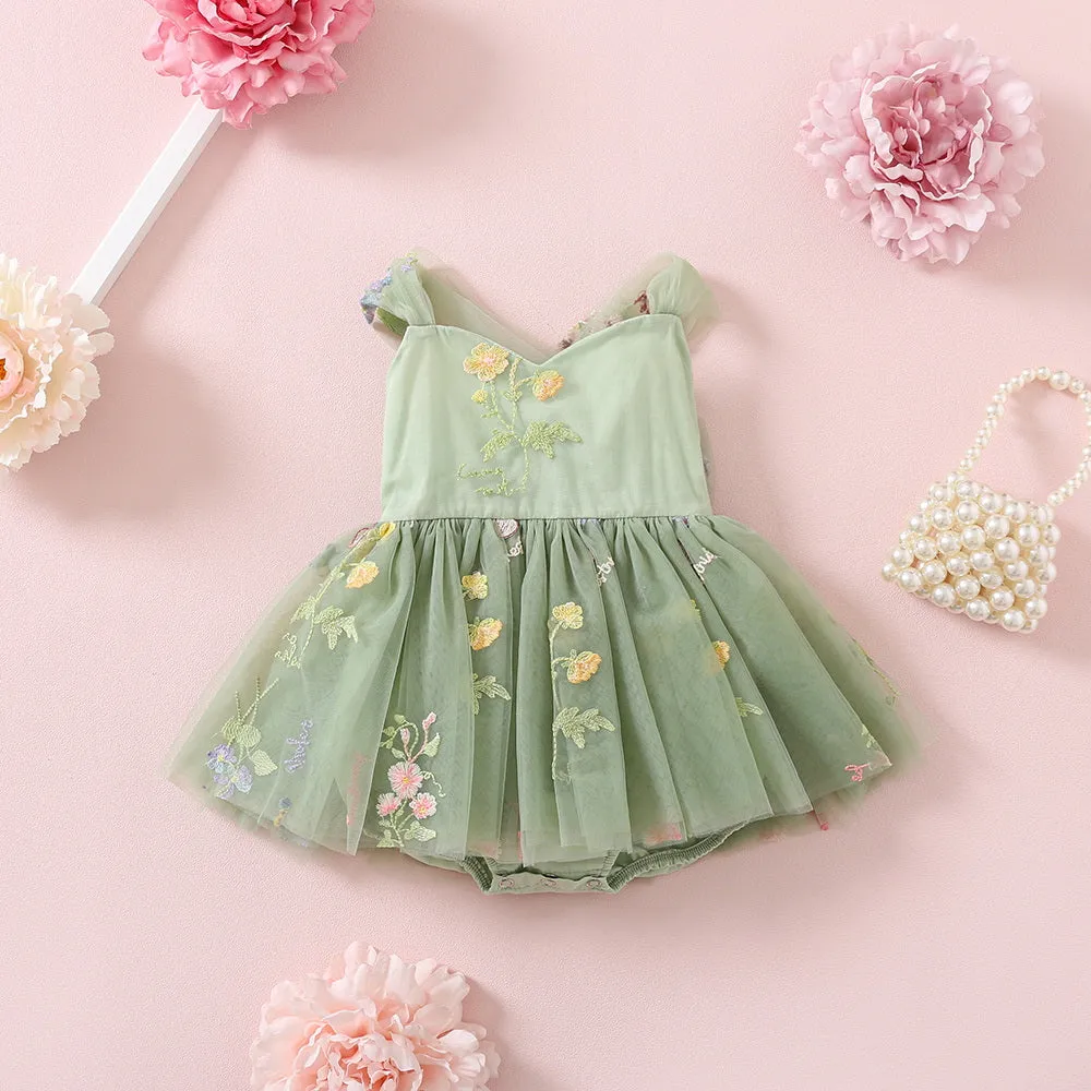 Sage Green Wedding Outfit for Mom and Daughter, Matching Tulle Dresses for Flower Girl, Baby and Toddler, Junior Bridesmaid and Bride