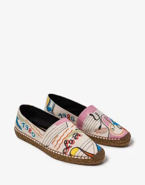 Saint Laurent Love 1980 YSL Embroidered Espadrilles