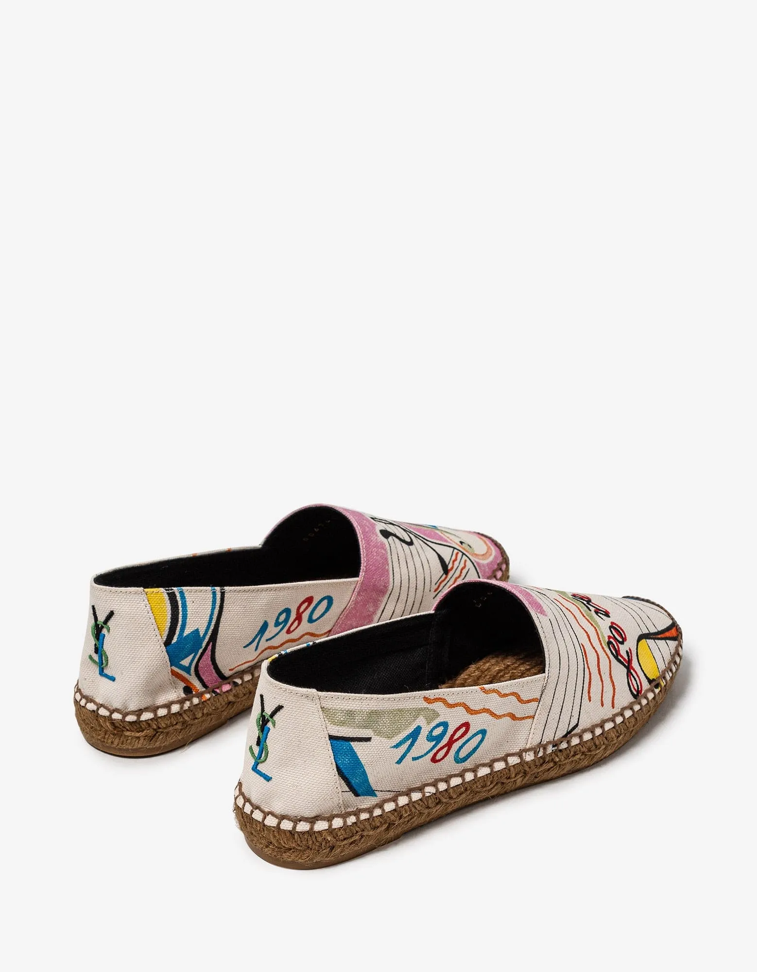 Saint Laurent Love 1980 YSL Embroidered Espadrilles